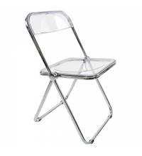 Стул складной прозрачный  "Glam CF-020", хромированный каркас, пластик, 533245