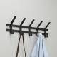Вешалка настенная "Торонто-5", 168х580х85 мм, 5 крючков, металл, черная, ВНТ5 Ч. Фото товара с разных ракурсов.